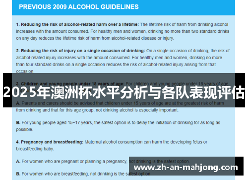 2025年澳洲杯水平分析与各队表现评估